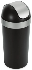 Coș de gunoi negru din plastic 62 l Venti – Umbra