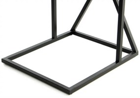Masuta de cafea patrata din marmura Louis neagra
