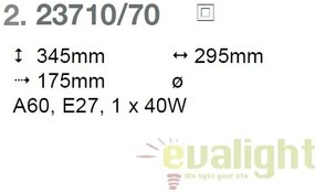 Aplica de perete design Industria Style Jesper 23710/70 BL