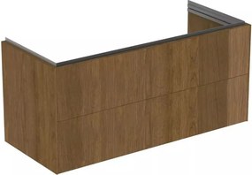 Dulap baza suspendat Ideal Standard Atelier Conca 2 sertare finisaj nuc inchis 120 cm