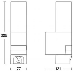 Steinel 065829 - LED Lampă exterior cu senzor L 620 LED/13,5W/230V IP44