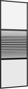 vidaXL Ușă de sticlă Dungi Negru 90 x 2 x 205 cm Aluminiu