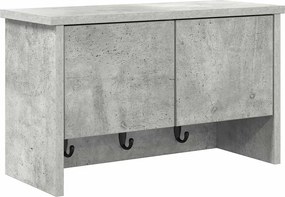 vidaXL Răcător de paltoane montat pe perete cu raft Gri din beton