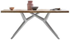 Masa dreptunghiula cu blat din lemn de mango Tables&amp;Co 180x90 cm maro/argintiu