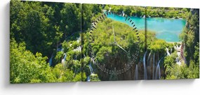 Tablou - Cascade (cu ceas) (90x30 cm)