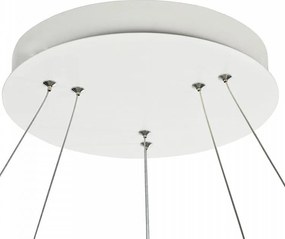 Corp de iluminat 2 cercuri albe din metal cu LED integrat Nola 2