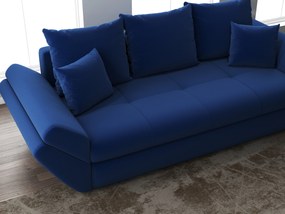 Canapea extensibilă dumonde cu ladă de depozitare si sezut confortabil din spuma high-density, Loana Royal Blue 250x100 cm
