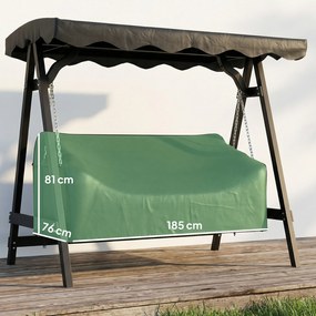 Outsunny Husă pentru leagăn de grădină 3 locuri, husă de protecție impermeabilă, rezistentă la vânt și la UV, țesătură Oxford 420D | Aosom Romania