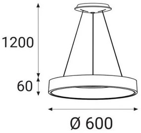 Lustră LED pe cablu BELLA LED/50W/230V 3000/4000K neagră LED2