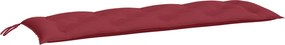vidaXL Pernă bancă de grădină, roșu vin, 150x50x7 cm, material oxford