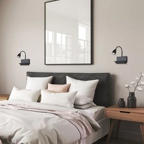 Lampă de perete cu raft Rabalux 71089 TACITO 1xGU10/25W/230V negru