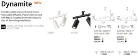 Lustra modera cu spoturi directionabile DYNAMITE SP6 NERO 231396 IDL