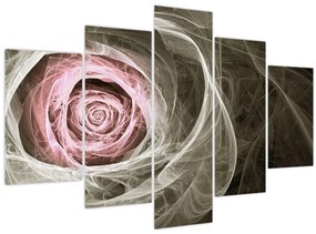 Tablou - Abstract trandafir roz deschis roz (150x105 cm)