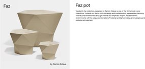 Ghiveci plante design decorativ modern exterior/interior FAZ POT 61x61x50cm