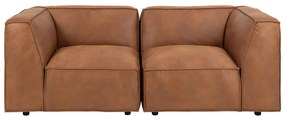 Canapea maro coniac cu tapițerie din imitație de piele 208 cm Fairfield Kentucky – Bonami Selection
