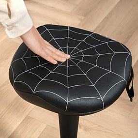 Vinsetto Taburet de birou cu funcție de rotație, taburet ergonomic, reglabil pe înălțime 65,5-83,5 cm, înclinat 120°, Negru | Aosom Romania