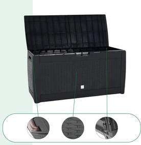 Prosperplast Cufăr depozitare RATO, 310L, 119x48x60 cm, antracit