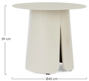 Masuță de cafea pentru gradina, Ø 45x39 cm, crem, Bryan Bizzotto