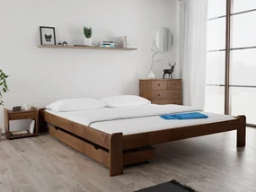 Pat ADA 180x200 cm stejar Saltele: Fara saltea, Somiera pat: Cu lamele curbate
