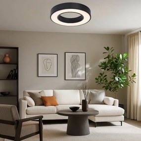 Rabalux 71361-LED Plafonieră CIRANO LED, 45W, 230V, 3000-6500K, Ø60 cm, negru, cu telecomandă