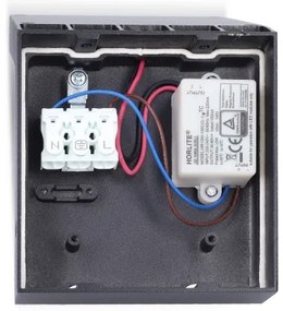 Brilagi - Aplică LED de exterior cu senzor RIANO, 8W, 230V, antracit