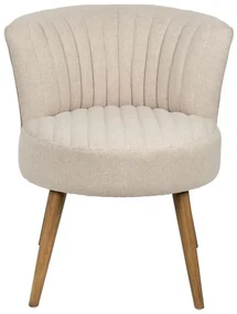 Scaun dining, gri, din lemn de cauciuc si textil, Demeure
