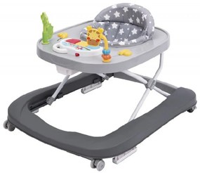 Premergator Premium 2 in 1 NOVOKIDS™ Little Giraffe Walker, Reglabil in 3 trepte de inaltime, Transformabil in antemergator, Roti silentioase, Cu