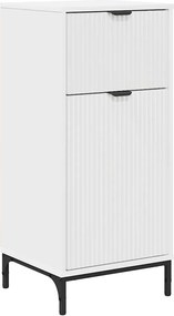 vidaXL Dulap de Baie Alb 39,5 x 36 x 88 cm Lemn compozit & Metal