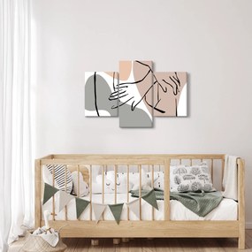 Tablou - Femeie corp linie de artă N⁰2 (90x60 cm)