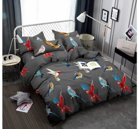 Lenjerie de pat din microfibra gri, PARROT