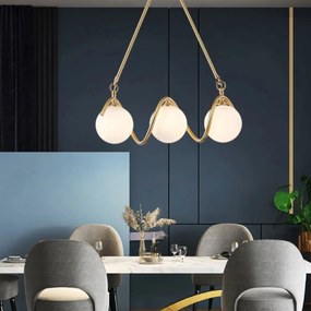 Lustra led Premium Gold,3 Globuri, 50 cm