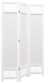 284187 vidaXL Paravan de cameră cu 3 panouri, crem, 105 x 165 cm, textil