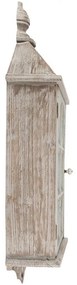 Dulap de perete, gri, din lemn, aspect vintage, Cloche