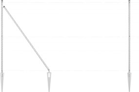 vidaXL Stâlp de gard. 52 pcs Gri 3,2 x 3,2 x 225 cm