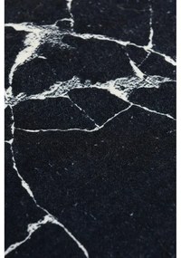 Covoraș de baie Foutastic Marble, 60 x 40 cm, alb - negru, motive marmură