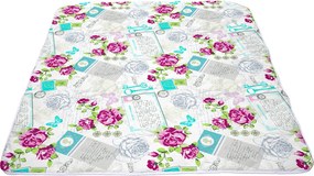 Set Alcam, Rose, 2 perne microfibra 50x70 cm si pilota matlasata 180x200 cm