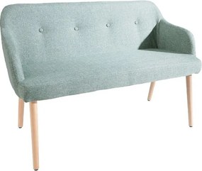 Bancheta tapitata cu brate si picioare din lemn Scandinavia, lime A-37928 VC