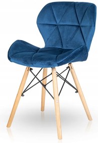 JAKS SCAUN VELUR ALBASTRU, STILUL SCANDINAV