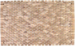 Preș antiderapant pentru baie, tec, 80,5 x 48 cm.