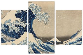 Tablou - Katsushika Hokusai, Under the Wave off Kanagawa, reproducere (90x60 cm)