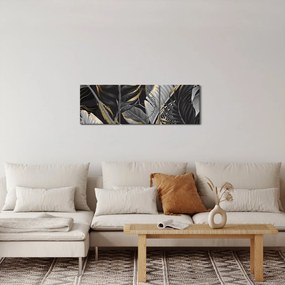 Tablou - Jungla de aur (cu ceas) (90x30 cm)