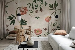 Fototapet, Romantic Garden, Pink, Rebel Walls