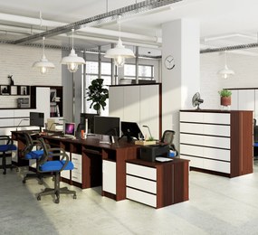 Masă PC Aziza (wenge + Alb). 1069612