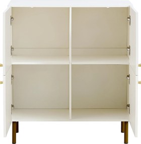 Bufet modern din MDF, spațiu de depozitare versatil pentru living, dormitor și hol, 80x36x90 cm, Alb