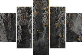 Tablou - Crenguțe de salcie, fundal negru (150x105 cm)