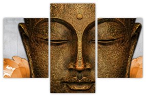 Tablou cu statuie cu detaliu a feței (90x60 cm)