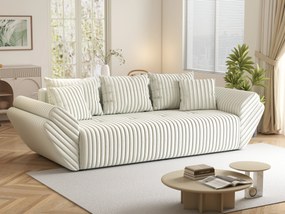 Canapea extensibilă dumonde cu ladă de depozitare si sezut confortabil din spuma high-density, Berlin Ambience Ivory 250x100 cm