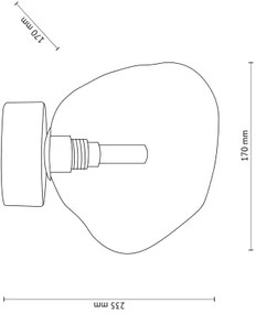 Plafonieră LAVA 1xG9/8W/230V bronz/bej fumuriu