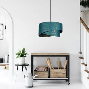 Lustră pe cablu REZO 1xE27/60W/230V turcoaz