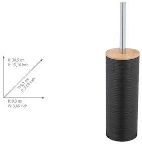 Perie de WC neagră din plastic Lyon – Allstar